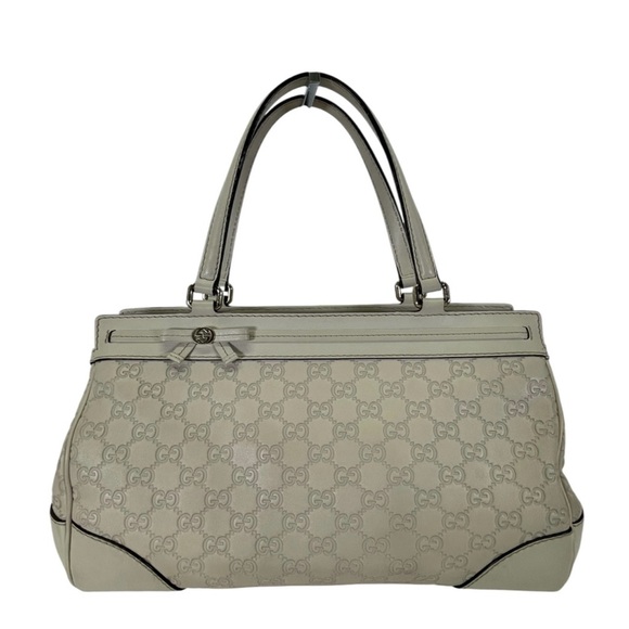 Gucci Cream Shoulder Bag embossed perfect leather, pref for fall - Picture 1 of 8